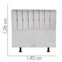 Ver imagem 2 de Cabeceira Estofada Kiara 140cm Casal Box Quarto Suede Cinza Claro - Gat Magazine