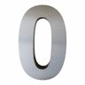 Número 0 de Aço Inox 3d Caixa Alta Escovado 20 cm - 1