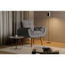 Ver imagem 2 de Poltrona Decorativa Opala Sala De Estar Linho Cinza