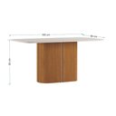 Ver imagem 2 de Mesa de Jantar Retangular Tampo de Vidro Serena Ypê e Off White 160cm