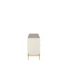 Cômoda 6 Gavetas Jasper 182 Cm - Off White Fosco C/ Dourado - 6