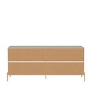 Ver imagem 7 de Cômoda c/ 6 Gavetas Jasper 182 cm - Off White Fosco c/ Dourado
