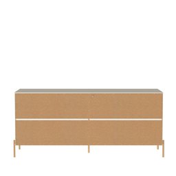 Cômoda 6 Gavetas Jasper 182 Cm - Off White Fosco C/ Dourado - 7