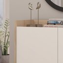 Ver imagem 4 de Aparador Buffet Fly 2 Portas Carvalho com Off White - Móveisaqui