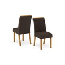 Ver imagem 6 de Conjunto: Mesa Sala Jantar Solus Tampo Madeirado C/ Vidro Canto Reto 160x90cm e 6 Cadeiras Vita