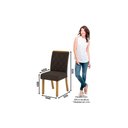 Ver imagem 5 de Conjunto: Mesa Sala Jantar Solus Tampo Madeirado C/ Vidro Canto Reto 160x90cm e 6 Cadeiras Vita