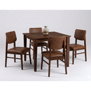 Ver imagem 1 de Conjunto de Mesa com 4 Cadeiras 80x80 Ágape em Madeira Machiato Marrom