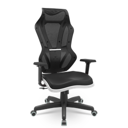 Cadeira Escritório e Gamer Vizon Dz Plaxmetal Relaxsystem Preta/branco - 1