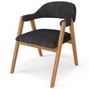Ver imagem 6 de Kit 05 Cadeiras de Jantar e Estar Living Estofada Nadja L02 Linho Chumbo - Lyam Decor