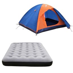 Barraca Camping Falcon 2P Nautika + Colchão Inflável Casal Fit Ecologic - 1