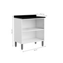 Ver imagem 3 de Cozinha Modulada Completa Evidence 4 Peças (2 Armários + 2 Balcões) C4p58 Branco/preto -