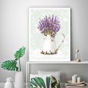 Ver imagem 1 de Quadro Decorativo Lavanda - Renda 24x18cm - com Vidro:moldura Branca