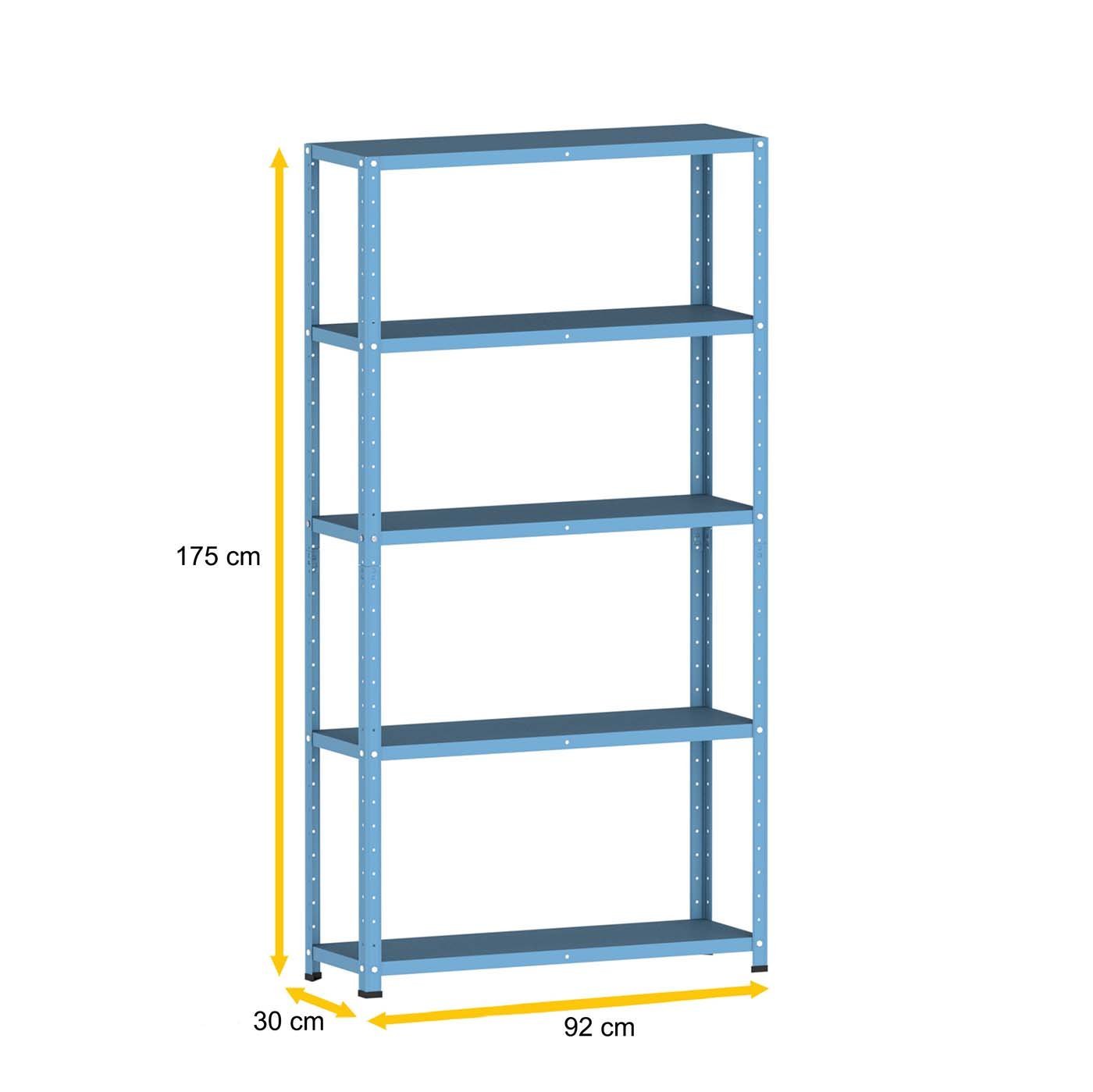 ESTANTE DE AÇO 175X92X30 5 PRAT. PANDIN - AZUL DALÍ EP-5A-VU-175 - 2