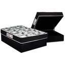 Ver imagem 1 de Conjunto Box Baú Casal: Colchão Espuma Luckspuma D33 Supreme Pró Saúde Black + Base Crc Suede
