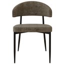 Ver imagem 6 de Kit 06 Cadeiras Estofada para Sala de Jantar Serena Preto C01 Linho Lautrec Marrom - Lyam Decor