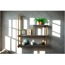 Ver imagem 3 de Nicho TRIPLO metalon 80X20 CINZA CLARO/DOURADO  METALICO 03