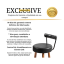 Ver mais imagens de Kit 3 Banquetas Estofadas Altas Napoles com Encosto para Cozinha, Área Gourmet e Balcão - Salaone:am