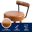 Ver imagem 4 de Kit 3 Banquetas Estofadas Altas Napoles com Encosto para Cozinha, Área Gourmet e Balcão - Salaone:am