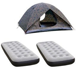 Barraca Camping Amazon 4P + 2 Colchões Infláveis Nautika Fit Ecologic Solteiro - 1
