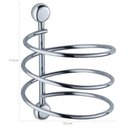 Ver imagem 4 de Kit 6 Portas Secador de Cabelo Cromado Espiral Suporte Parede Salão Schmitt