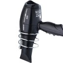 Ver imagem 2 de Kit 6 Portas Secador de Cabelo Cromado Espiral Suporte Parede Salão Schmitt