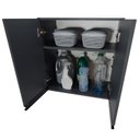 Ver imagem 3 de Armário Aéreo Para Lavanderia 2 Portas Entregue Montado Cor:Chumbo