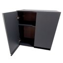 Ver imagem 4 de Armário Aéreo Para Lavanderia 2 Portas Entregue Montado Cor:Chumbo