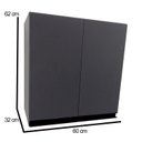 Ver imagem 2 de Armário Aéreo Para Lavanderia 2 Portas Entregue Montado Cor:Chumbo