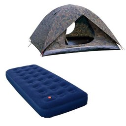 Barraca Camuflada Amazon 4P + Colchão Inflável Zenite Solteiro Nautika - 1
