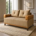 Ver imagem 2 de Sofá 2 Lugares 140cm Linho Aveludado Sienna