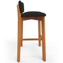 Ver imagem 6 de Kit 03 Banquetas Alta para Cozinha Sala de Jantar Bar Dara L02 Suede Preto - Lyam Decor