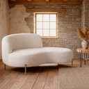 Ver imagem 4 de Sofá com Chaise Billini 3 Lugares Fixo 230cm Off White Sofá Home