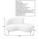 Ver imagem 5 de Sofá com Chaise Billini 3 Lugares Fixo 230cm Off White Sofá Home