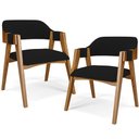 Ver imagem 1 de Kit 02 Cadeiras para Sala de Jantar e Estar Living Estofada Suran L02 Suede Preto - Lyam Decor