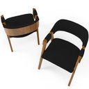 Ver imagem 6 de Kit 02 Cadeiras para Sala de Jantar e Estar Living Estofada Suran L02 Suede Preto - Lyam Decor
