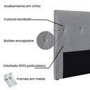 Ver imagem 3 de Cabeceira Cama Box Queen 160 Cm Aquilla Linho S04 - D'Rossi Cor Cinza