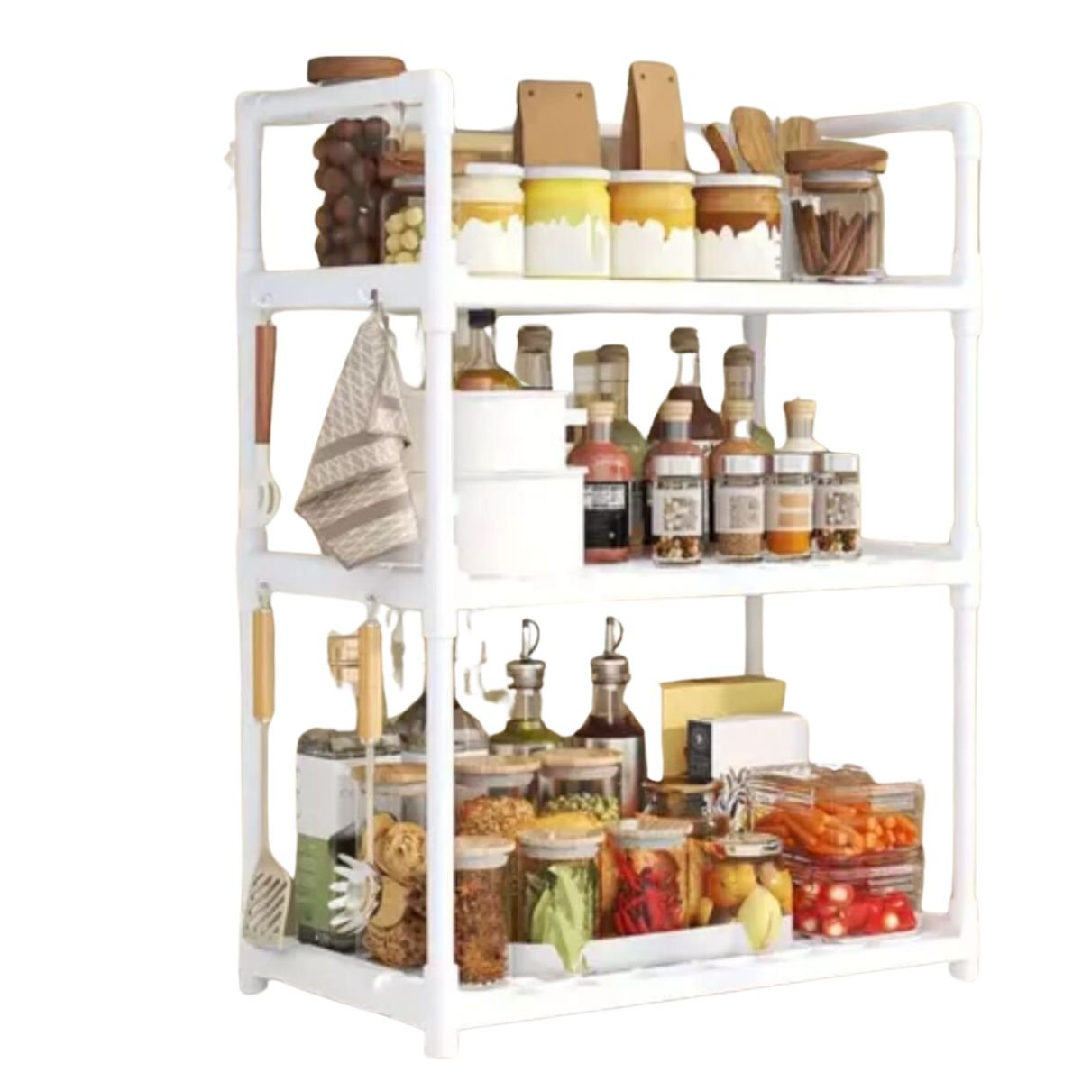 Rack Estante Multiuso Sala Cozinha Lavanderia Banheiro:branco