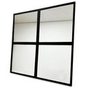 Ver imagem 2 de Módulo Espelho Decorativo - Kit 04 de 50x50cm TaColado Moldura Preta