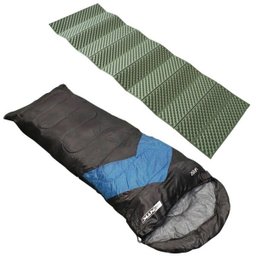 Saco de Dormir Nautika Tipo Envelope e Sarcófago + Isolante Térmico 1,80m Azteq - 3