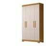 Guarda Roupa Solteiro 4 Portas Lana Cinamomo/off White Acp Móveis 100%mdf - 1