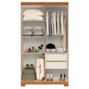 Ver imagem 3 de Guarda Roupa Solteiro 4 Portas Lana Cinamomo/off White Acp Móveis 100%mdf