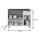 Ver imagem 2 de Cozinha Modulada Completa Múltipla 4pçs (2 Armários Balcão Paneleiro) C4p74 Branco/preto -