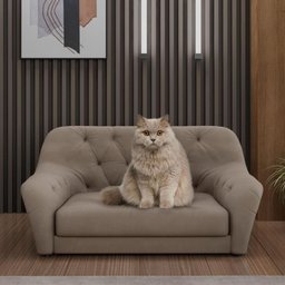 Caminha Pet Bege Casinha Mini Poltrona Para Cachorro Gato - 1