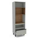 Ver imagem 4 de Armário Torre Quente Koya 70x214cm com 2 Portas e Gaveta Verde 250010