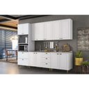 Ver imagem 2 de Módulo Cozinha Henn Americana Paneleiro C- 2 Portas e 2 Gavetas (2 Fornos) 71.5cm Branco-nature
