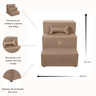 Escada Pet Escadinha Suede Capuccino Cachorro Gato Rampa Pet Ossinho - 5