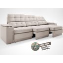 Ver mais imagens de Sofá com Porta Copos e Carregador USB Eureka 2,30m Assento Retrátil e Reclinável Velosuede