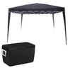 Tenda Gazebo 3,00x3,00m Articulado Preto + Caixa Térmica 45,4L Coleman All Black - 1