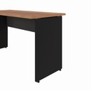 Ver imagem 5 de Mesa Retangular Escrivaninha 135cm x 60cm Tampo 25mm com Pés Painel F5 Office Cor:Nogal com Preto