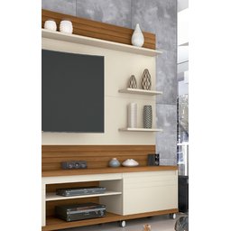 Estante Home para Tv 70 Polegadas Cedro Off White/freijó - Giga - 4